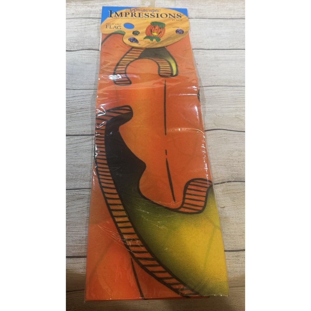 Windsculpts Impressions w/Handpainted Touch 25 x 39.5 Pumpkin Halloween NOS TbX